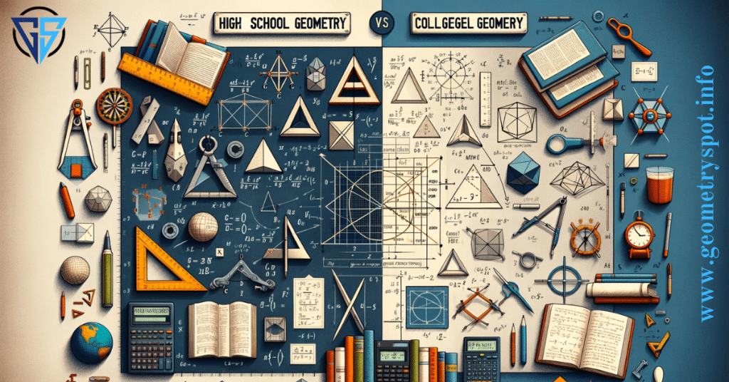 High School Geometry VS College Level Geometry: A Summary